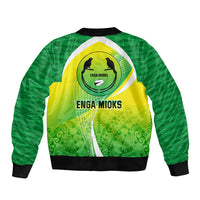 Enga Mioks Rugby Sleeve Zip Bomber Jacket Papua New Guinea Polynesian Tattoo LT03 - Polynesian Pride