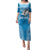 Gulf Isou Rugby Puletasi Papua New Guinea Polynesian Tattoo LT03 Long Dress Blue - Polynesian Pride
