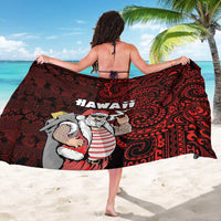 Hawaii Aloha Santa Claus Funny Polynesian Tattoo Sarong Red Color LT03 - Polynesian Pride