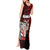 Hawaii Aloha Santa Claus Funny Polynesian Tattoo Tank Maxi Dress Red Color