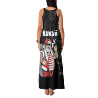 Hawaii Aloha Santa Claus Funny Polynesian Tattoo Family Matching Tank Maxi Dress and Hawaiian Shirt Black Color LT03 - Polynesian Pride
