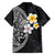 Hawaiian Hibiscus and Plumeria Polynesian Tribal Tattoo Family Matching Puletasi and Hawaiian Shirt Black Color