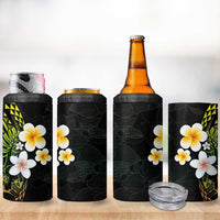 Hawaiian Hibiscus and Plumeria Polynesian Tribal Tattoo 4 in 1 Can Cooler Tumbler Reggae Color LT03 - Polynesian Pride
