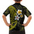 Hawaiian Hibiscus and Plumeria Polynesian Tribal Tattoo Family Matching Puletasi and Hawaiian Shirt Yellow Color