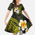 Hawaiian Hibiscus and Plumeria Polynesian Tribal Tattoo Family Matching Puletasi and Hawaiian Shirt Yellow Color
