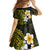 Hawaiian Hibiscus and Plumeria Polynesian Tribal Tattoo Family Matching Puletasi and Hawaiian Shirt Yellow Color