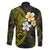 Hawaiian Hibiscus and Plumeria Polynesian Tribal Tattoo Family Matching Puletasi and Hawaiian Shirt Yellow Color