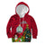 Niue Christmas Kid Hoodie Coat of Arms and Polynesian Tattoo Xmas Element Christmas Red Vibe LT03 Hoodie Red - Polynesian Pride