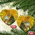 Niue Christmas Ceramic Ornament Coat of Arms and Polynesian Tattoo Xmas Element Christmas Yellow Vibe LT03 Heart Yellow - Polynesian Pride
