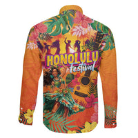 Hawaiian Honolulu Festival Family Matching Tank Maxi Dress and Hawaiian Shirt Hawaiian Identity - Hula Dancer and Ukulele Tropical Plants Style LT03 - Polynesian Pride