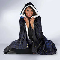 Hawaiian Whales Love Couple Hooded Blanket Hibiscus and Kakau Art Tattoo Night Sky Vibe LT03 - Polynesian Pride