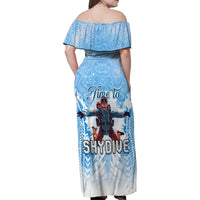New Zealand Sky Diving Family Matching Off Shoulder Maxi Dress and Hawaiian Shirt Lets Get High LT05 - Polynesian Pride