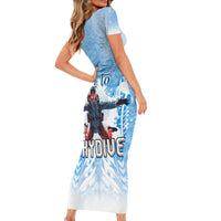New Zealand Sky Diving Family Matching Short Sleeve Bodycon Dress and Hawaiian Shirt Lets Get High LT05 - Polynesian Pride