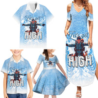 New Zealand Sky Diving Family Matching Summer Maxi Dress and Hawaiian Shirt Lets Get High LT05 - Polynesian Pride