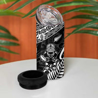 New Zealand And Ireland Rugby Custom 4 in 1 Can Cooler Tumbler Maori Tiki With Shamrock LT05 - Polynesian Pride