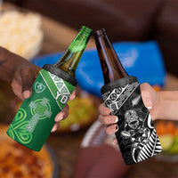 New Zealand And Ireland Rugby Custom 4 in 1 Can Cooler Tumbler Maori Tiki With Shamrock LT05 - Polynesian Pride