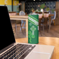 New Zealand And Ireland Rugby Custom Skinny Tumbler Maori Tiki With Shamrock LT05 - Polynesian Pride