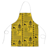 Papua New Guinea Heritage Motif Apron Yellow Version LT05 Yellow - Polynesian Pride