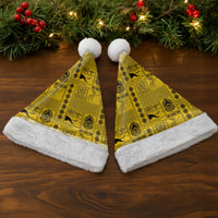 Papua New Guinea Heritage Motif Christmas Santa Hat Yellow Version LT05 - Polynesian Pride