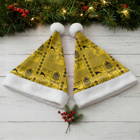 Papua New Guinea Heritage Motif Christmas Santa Hat Yellow Version LT05 - Polynesian Pride