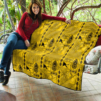 Papua New Guinea Heritage Motif Quilt Yellow Version