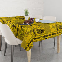 Papua New Guinea Heritage Motif Tablecloth Yellow Version LT05 - Polynesian Pride