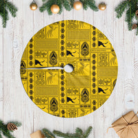 Papua New Guinea Heritage Motif Tree Skirt Yellow Version LT05 Casual Yellow - Polynesian Pride