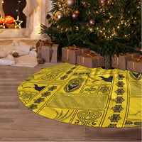 Papua New Guinea Heritage Motif Tree Skirt Yellow Version LT05 - Polynesian Pride