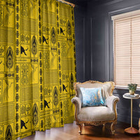 Papua New Guinea Heritage Motif Window Curtain Yellow Version LT05 - Polynesian Pride