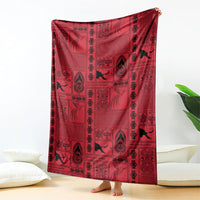 Papua New Guinea Heritage Motif Blanket Red Version LT05 - Polynesian Pride