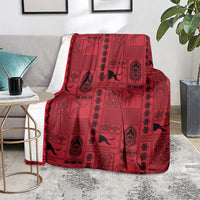Papua New Guinea Heritage Motif Blanket Red Version LT05 - Polynesian Pride