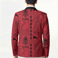 Papua New Guinea Heritage Motif Blazer Red Version LT05 - Polynesian Pride