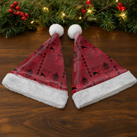 Papua New Guinea Heritage Motif Christmas Santa Hat Red Version LT05 - Polynesian Pride