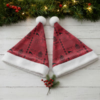 Papua New Guinea Heritage Motif Christmas Santa Hat Red Version LT05 - Polynesian Pride
