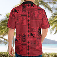 Papua New Guinea Heritage Motif Hawaiian Shirt Red Version LT05 - Polynesian Pride
