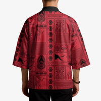 Papua New Guinea Heritage Motif Kimono Red Version