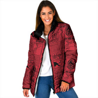 Papua New Guinea Heritage Motif Padded Jacket Red Version