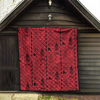Papua New Guinea Heritage Motif Quilt Red Version LT05 - Polynesian Pride