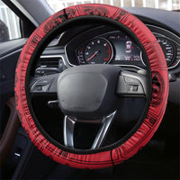 Papua New Guinea Heritage Motif Steering Wheel Cover Red Version LT05 - Polynesian Pride