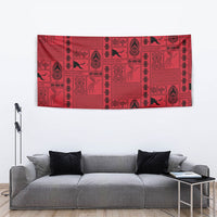 Papua New Guinea Heritage Motif Tapestry Red Version LT05 - Polynesian Pride