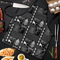Papua New Guinea Heritage Motif Apron Black Version LT05 Black - Polynesian Pride