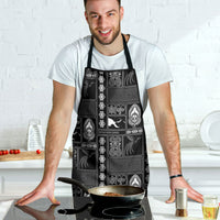 Papua New Guinea Heritage Motif Apron Black Version LT05 - Polynesian Pride
