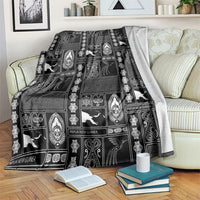 Papua New Guinea Heritage Motif Blanket Black Version