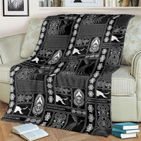 Papua New Guinea Heritage Motif Blanket Black Version