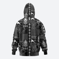 Papua New Guinea Heritage Motif Hoodie Black Version LT05 - Polynesian Pride