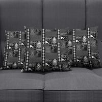 Papua New Guinea Heritage Motif Pillow Cover Black Version LT05 - Polynesian Pride