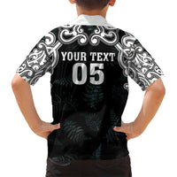 Custom New Zealand Fern Women Rugby Family Matching Long Sleeve Bodycon Dress and Hawaiian Shirt Maori Pattern LT05 - Polynesian Pride