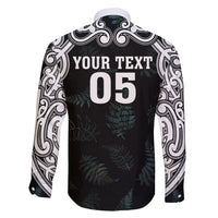 Custom New Zealand Fern Women Rugby Family Matching Off Shoulder Maxi Dress and Hawaiian Shirt Maori Pattern LT05 - Polynesian Pride