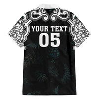 Custom New Zealand Fern Women Rugby Family Matching Off Shoulder Short Dress and Hawaiian Shirt Maori Pattern LT05 - Polynesian Pride