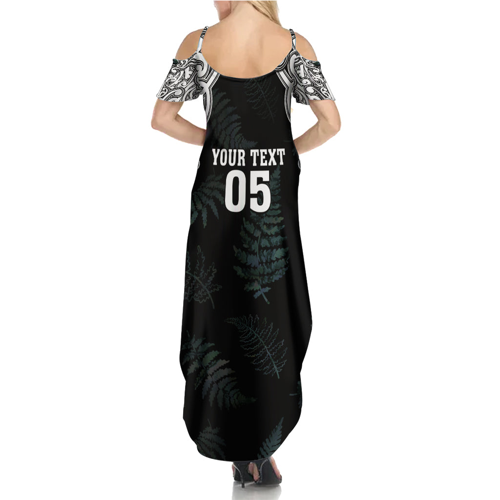 Custom New Zealand Fern Women Rugby Family Matching Summer Maxi Dress and Hawaiian Shirt Maori Pattern LT05 - Polynesian Pride